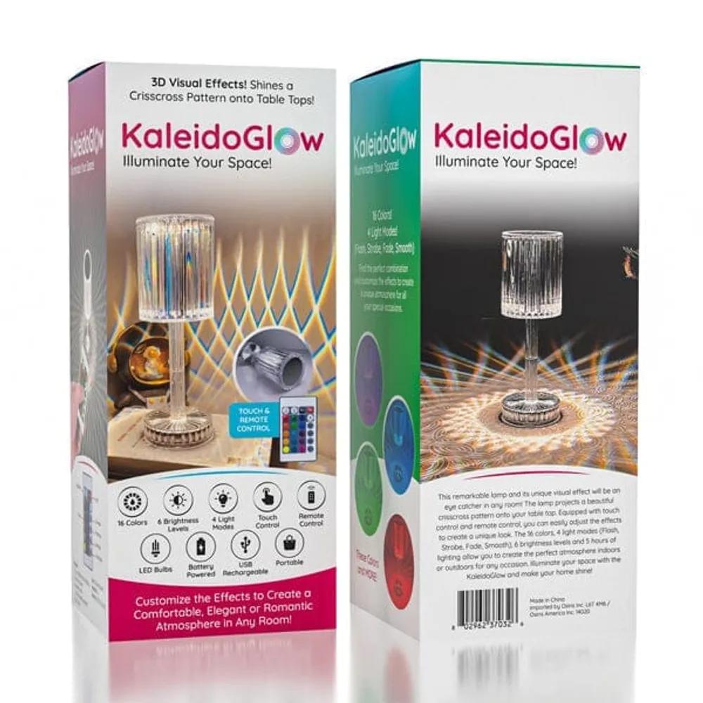 KaleidoGlow | LED Crystal Projection Table Lamp