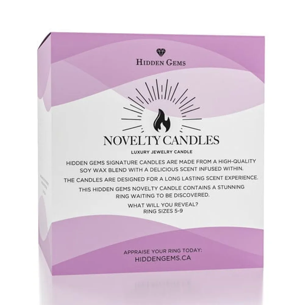 Hidden Gems Lavender Drink Novelty Candle (1 Ring Inside)