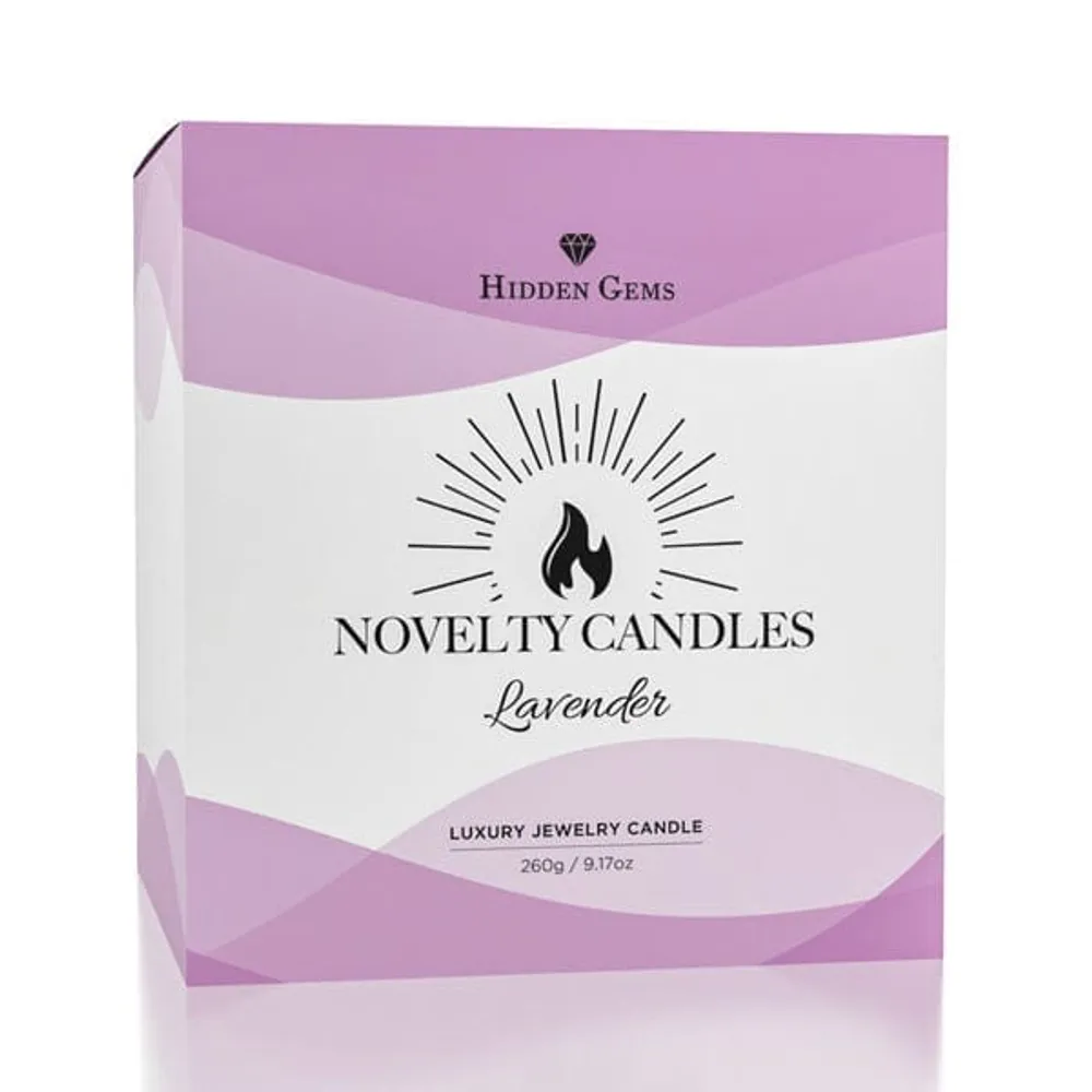 Hidden Gems Lavender Drink Novelty Candle (1 Ring Inside)