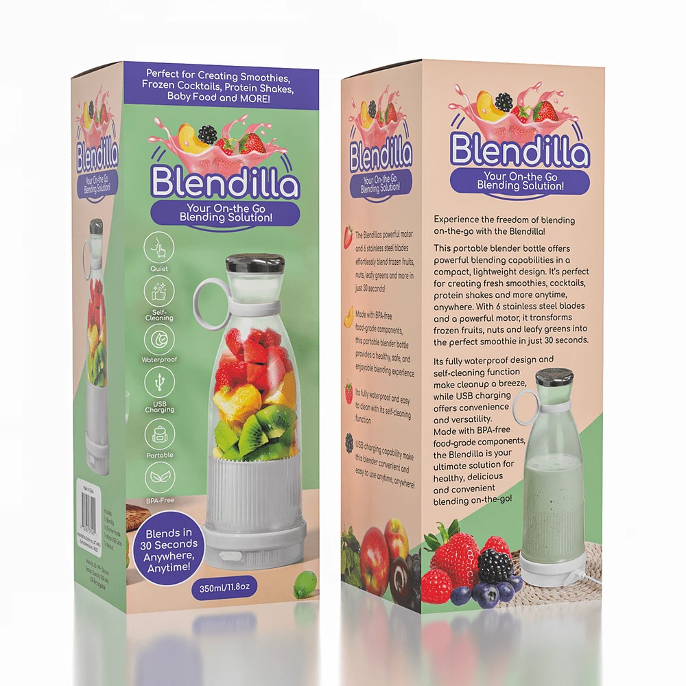 Blendilla Portable Blender Bottle - Health and Wellness Showcase