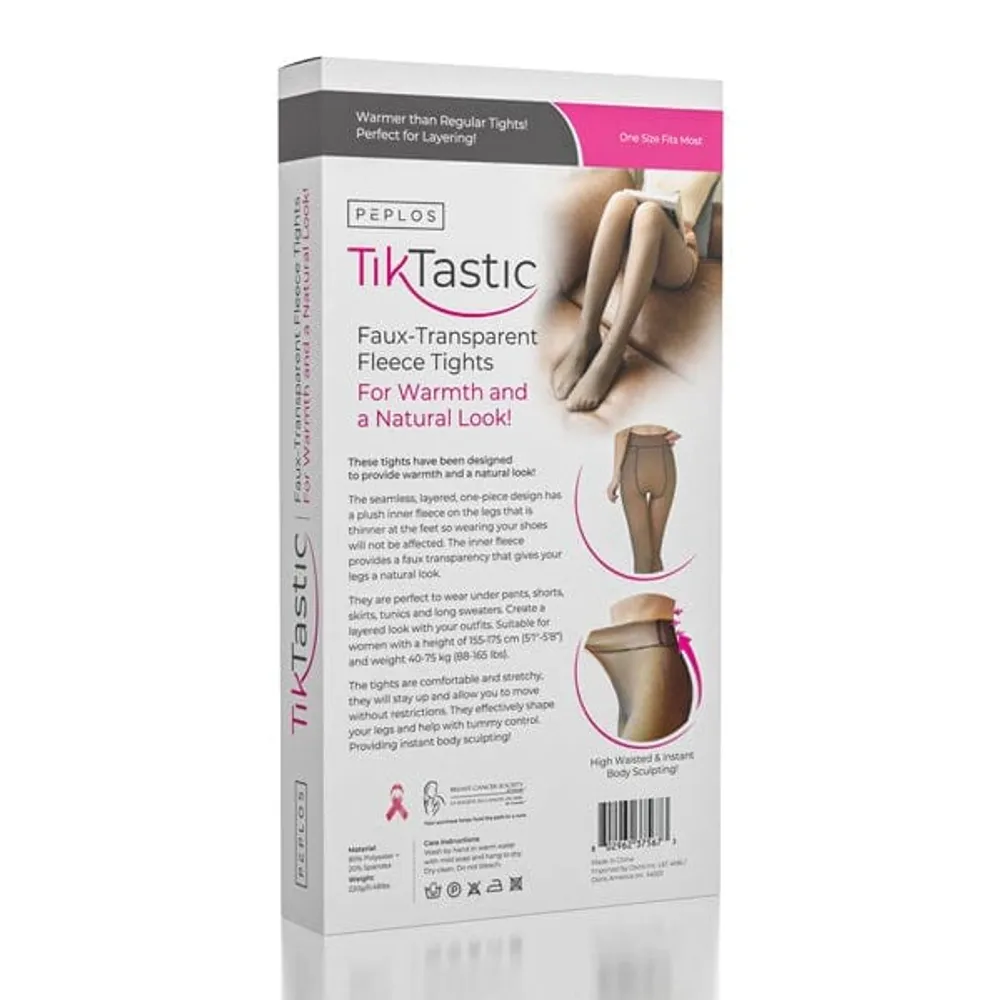 Peplos Tiktastic Faux-Transparent Fleece Tights | NEW Colors! | As Seen On  Social!