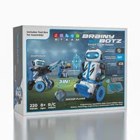 BrainyBotz (220pc) | 3-in-1 DIY Smart STEM Robot Building & Programming Kit