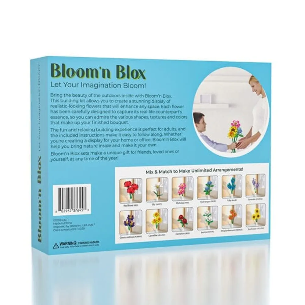 Bloomin' Blox DIY Botanical Building Block Sets: Floral Cluster (1009pc)