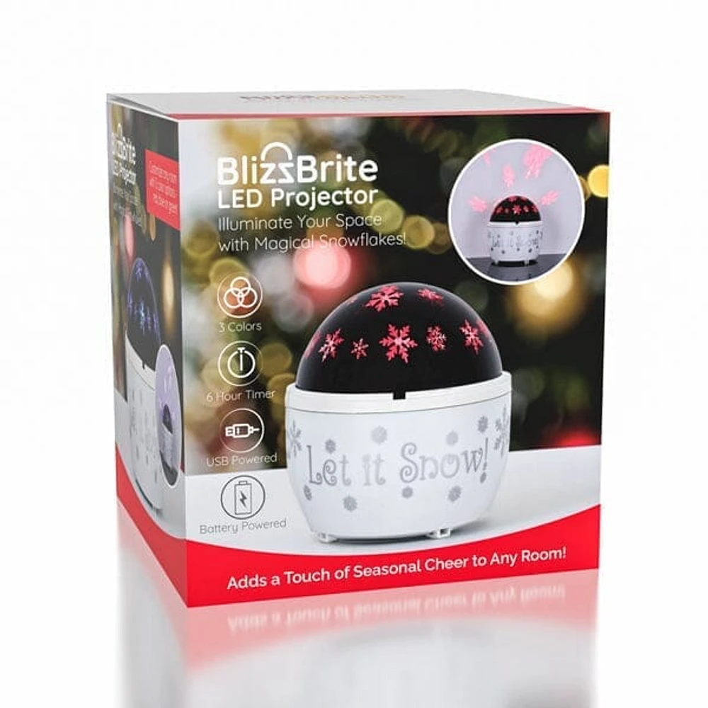 BlizzBrite "Let It Snow" LED Snowflake Projector | As Seen on Social!