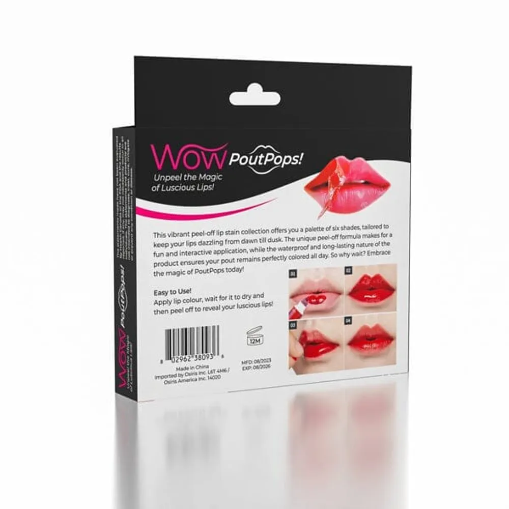 WOW PoutPops (6 Colors) | Peel-Off Lip Stain | As Seen On TikTok!