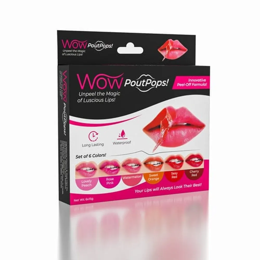 WOW PoutPops (6 Colors) | Peel-Off Lip Stain | As Seen On TikTok!