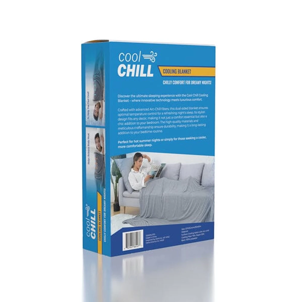 Cool Chill Cooling Lightweight Breathable Summer Blanket in Grey