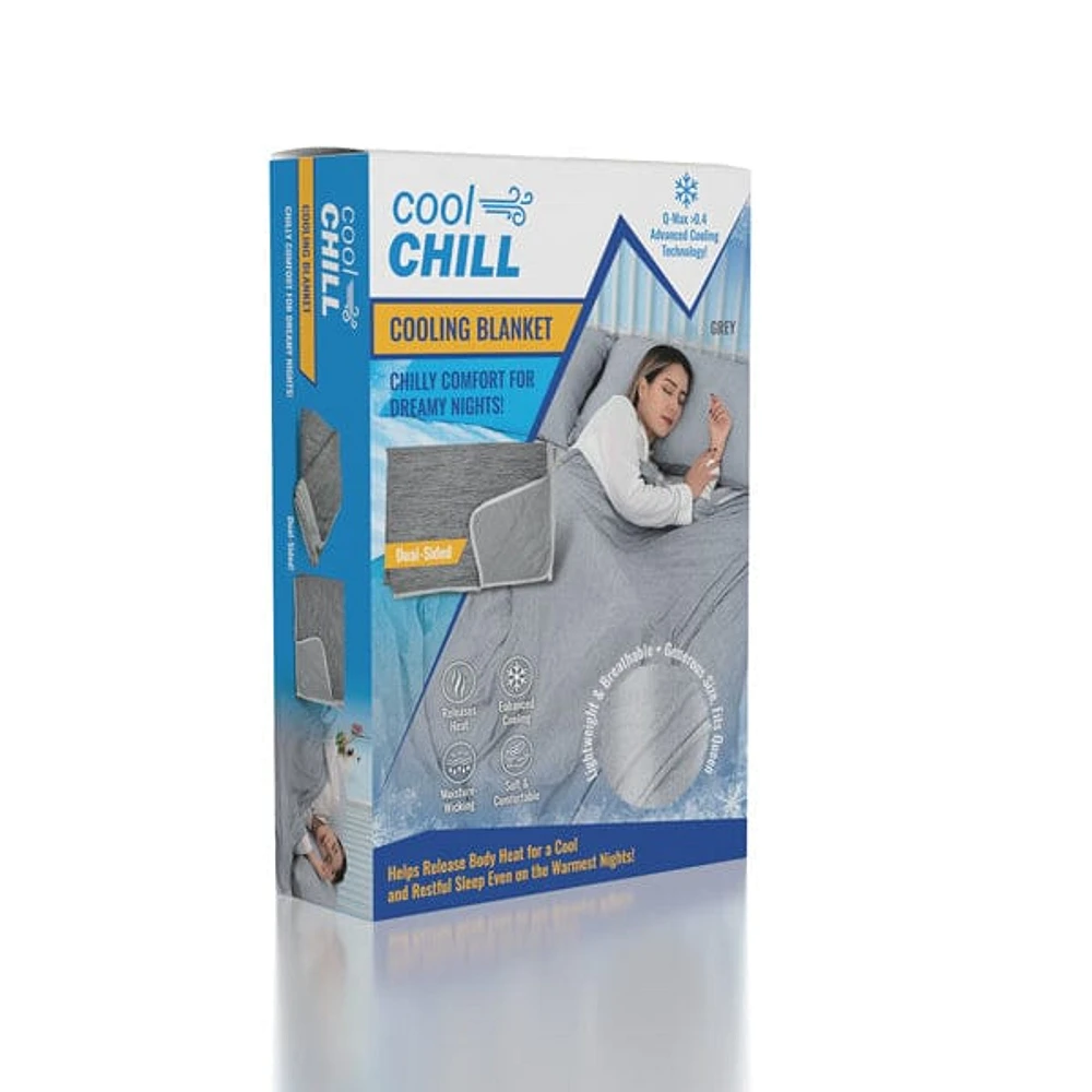 Cool Chill Cooling Lightweight Breathable Summer Blanket in Grey