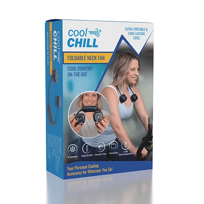 Cool Chill Foldable Neck Fan Blue