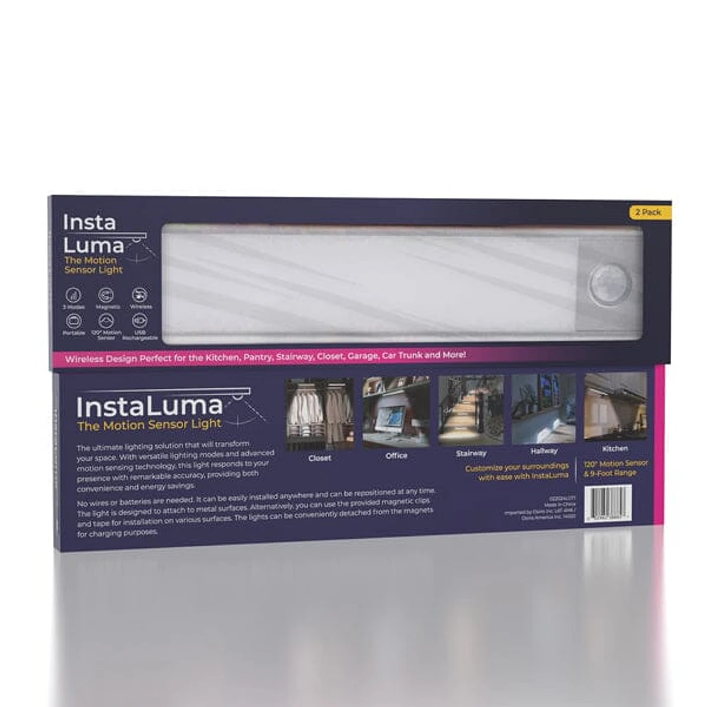 InstaLuma LED Motion-Sensing Light Bar (2pk)