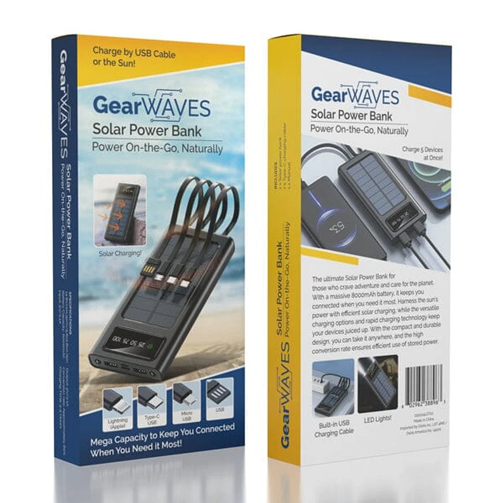 GearWaves: Solar Power Bank Charger