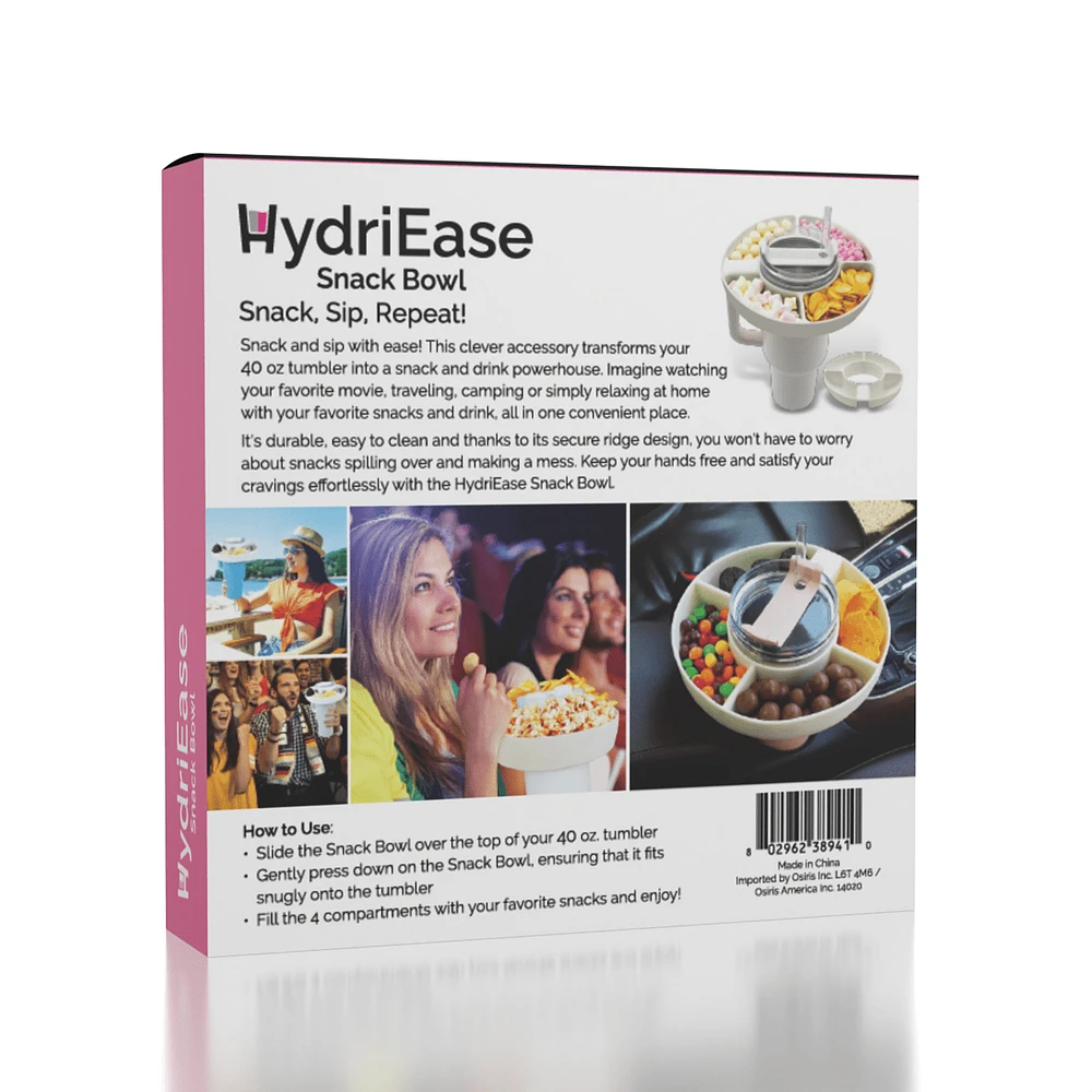 HydriEase Snack Bowl Accessory for 40oz Tumbler Cup