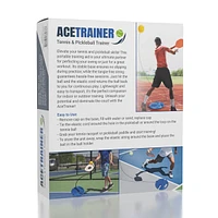 AceTrainer: Pickleball & Tennis Trainer Set w/ Water Baseboard For Rebound Practice