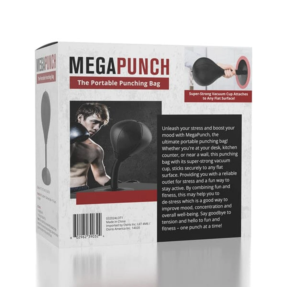 MegaPunch Portable Suction Cup Punching Bag (Includes Pump)