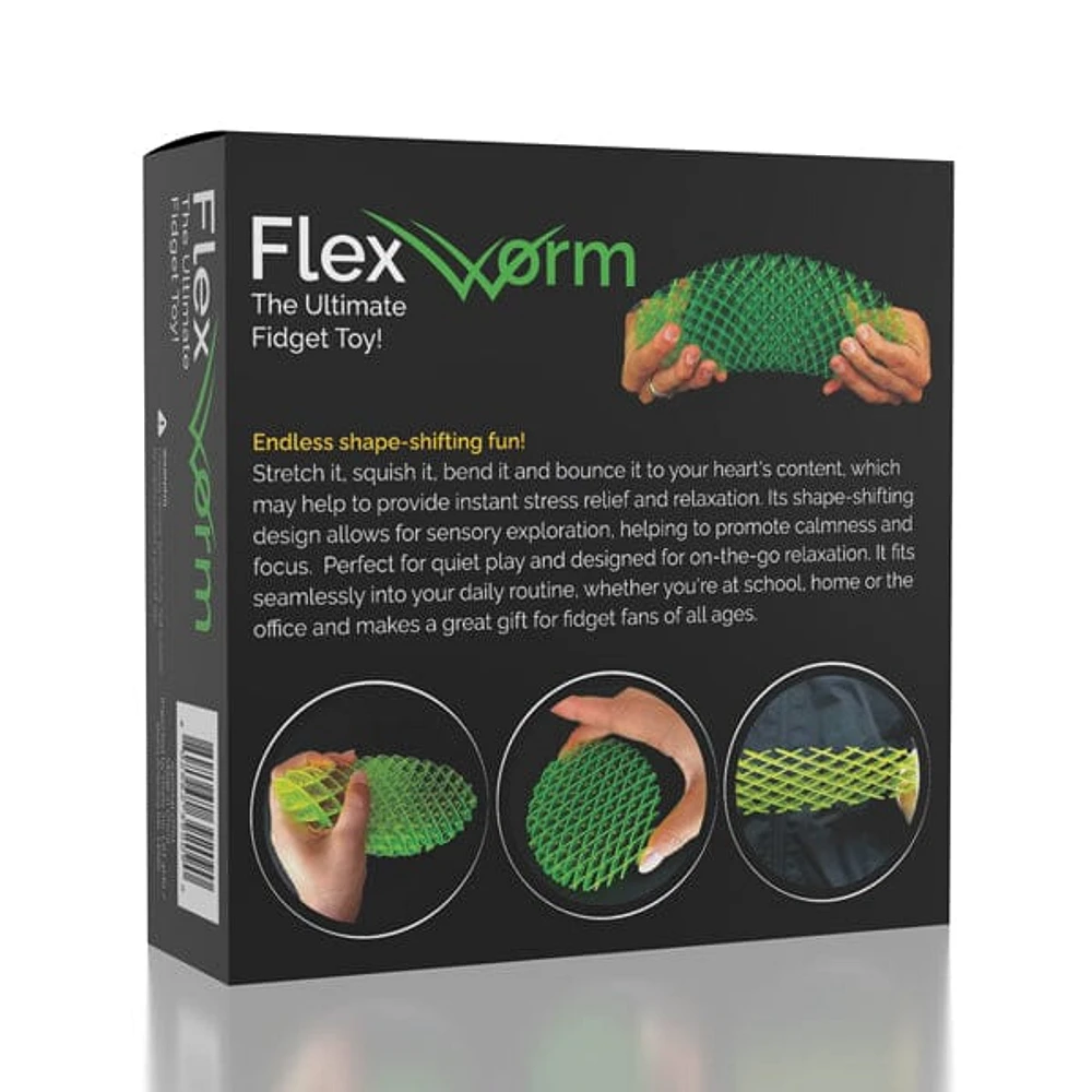 Flex Worm Glow-In-The-Dark Fidget Toy (1pc) Color Ships Assorted