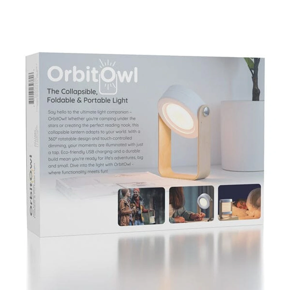 OrbitOwl: The 4-in-1 Collapsable Handheld Lantern Foldable Table Lamp