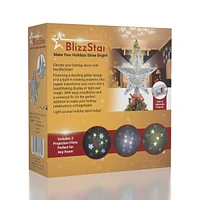 BlizzStar LED Star Christmas Tree Topper With Projector