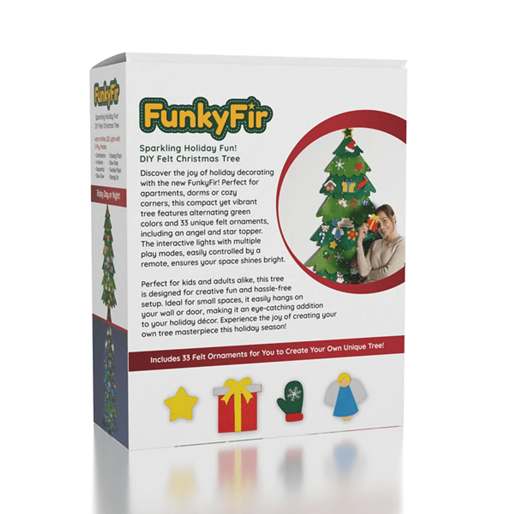 FunkyFir - New Felt Wall Christmas Tree 63" (160cm)