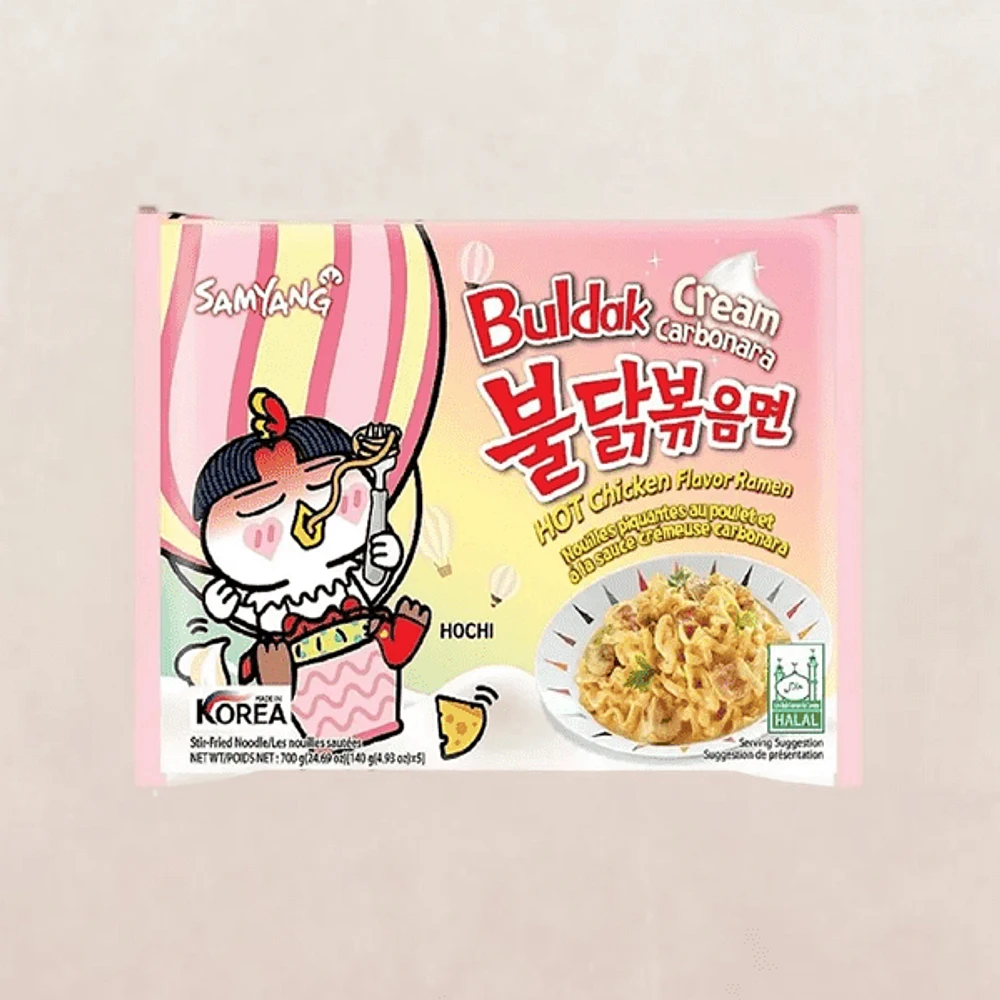 Samyang Buldak Creamy Carbonara Hot Chicken Ramen (5pk)