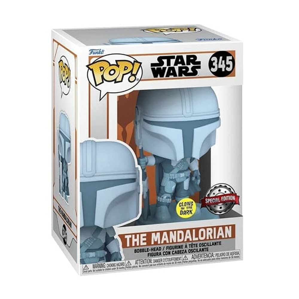 Funko Pop! Star Wars: The Mandalorian Hologram Glow Figure