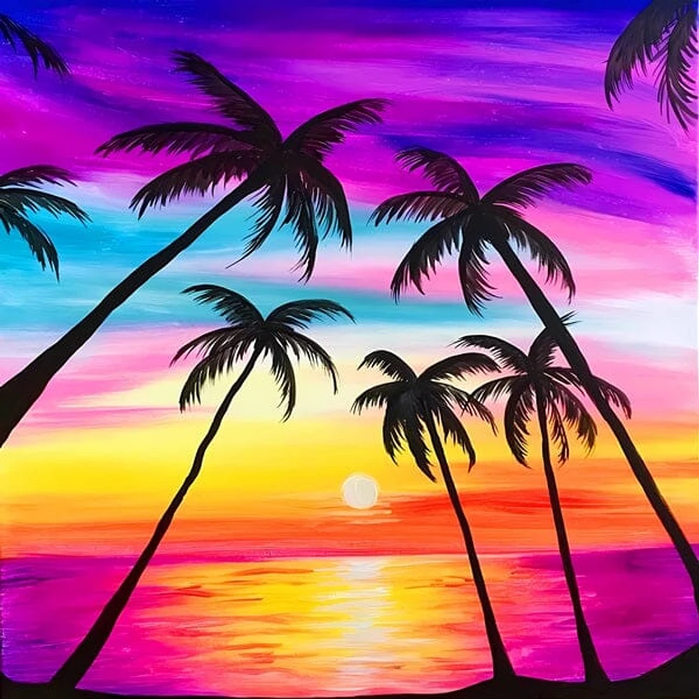 Studio Diamond Painting Full Coverage "Tropical Sunset" (40cm x 40cm)