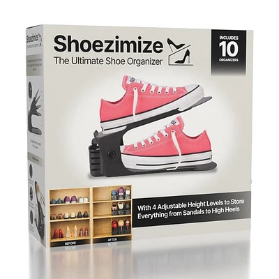 Shoezimize Shoe Stackers for Closet Organization (10pk)