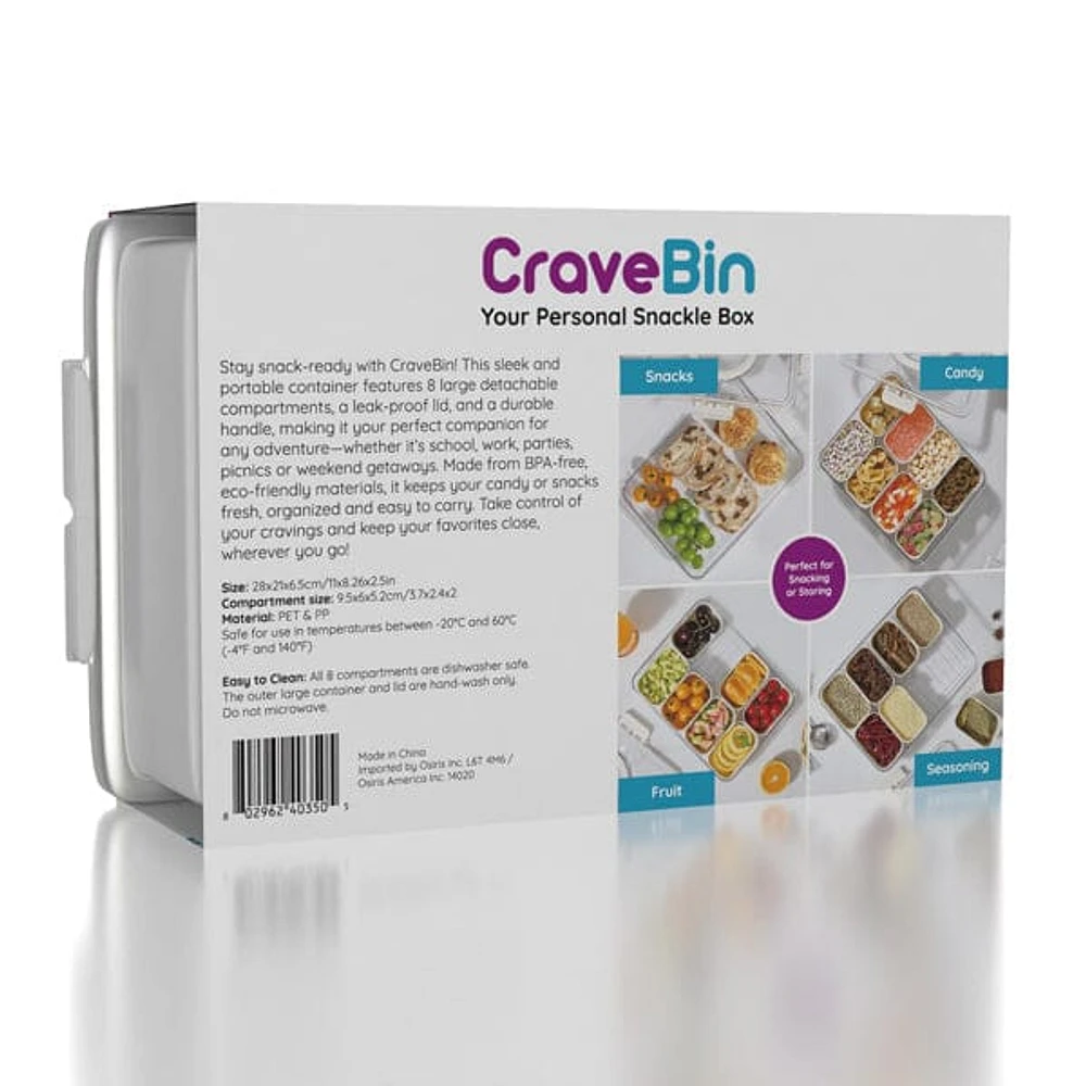 CraveBin Snackle Box Portable Snack Bin