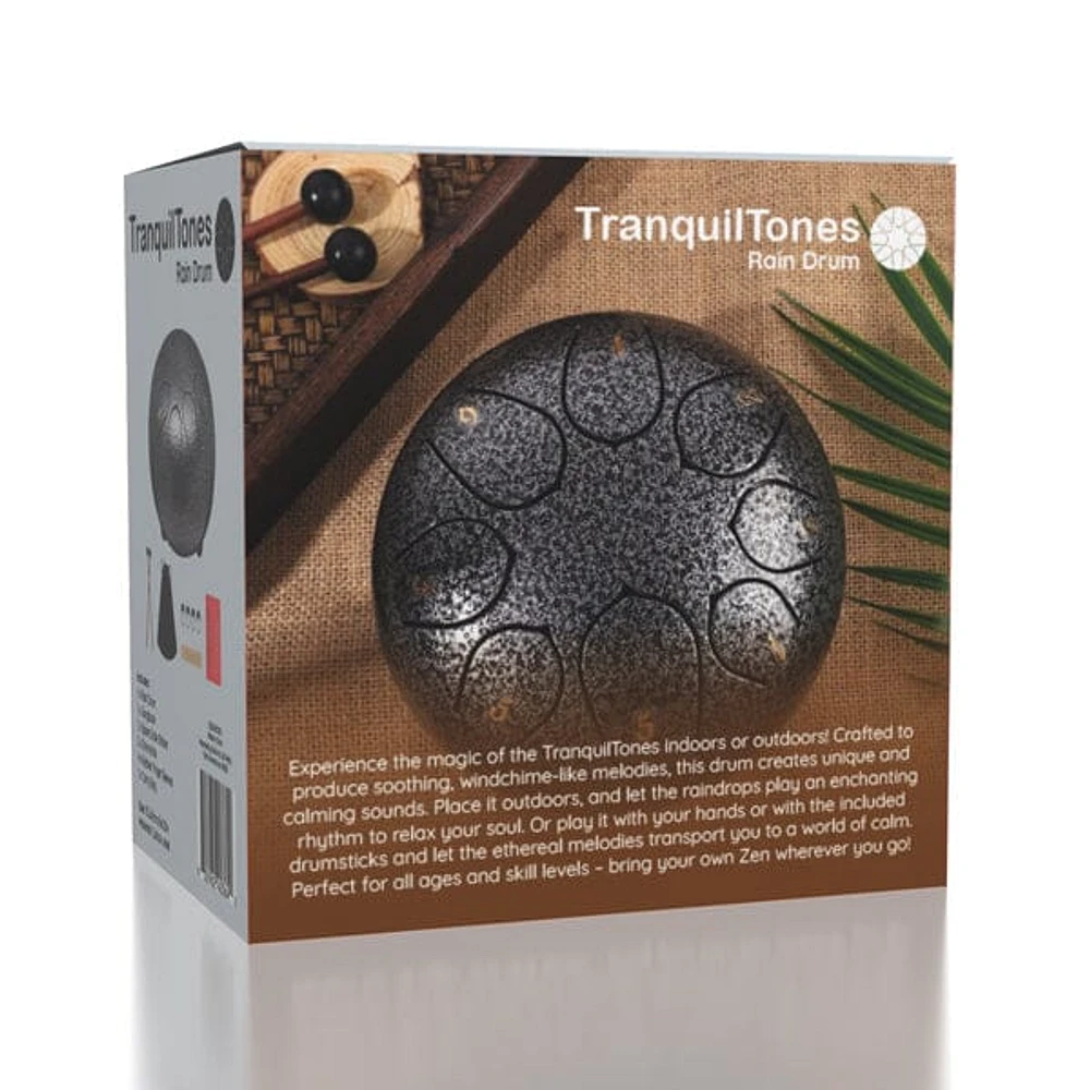 TranquilTones 6" Garden Rain Drum in Matte Black