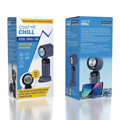 Cool Chill Fan with Ice Plate Blue