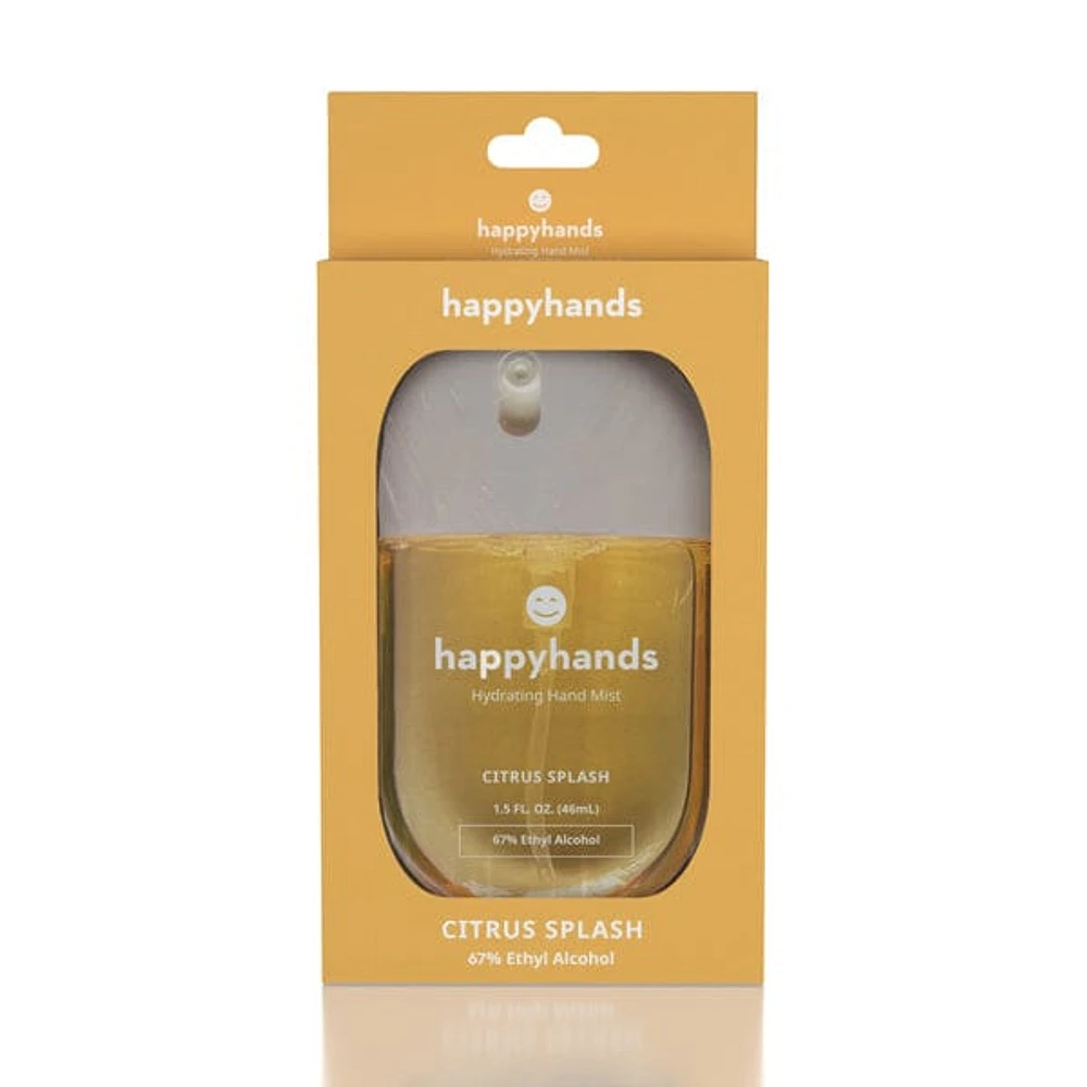 HappyHands Hydrating Rinse-Free Hand Mist (46mL) Multiple Scents