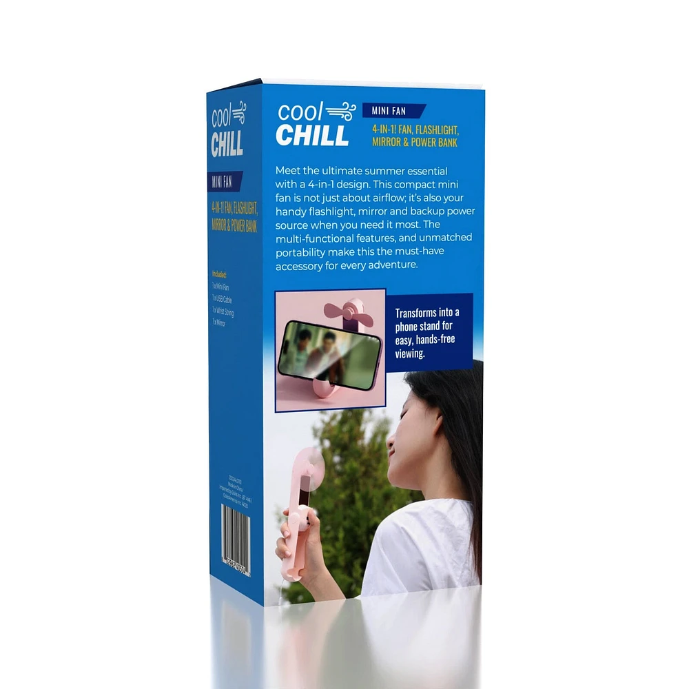 Cool Chill 3 1 Handled Mini Fan - Multi Color