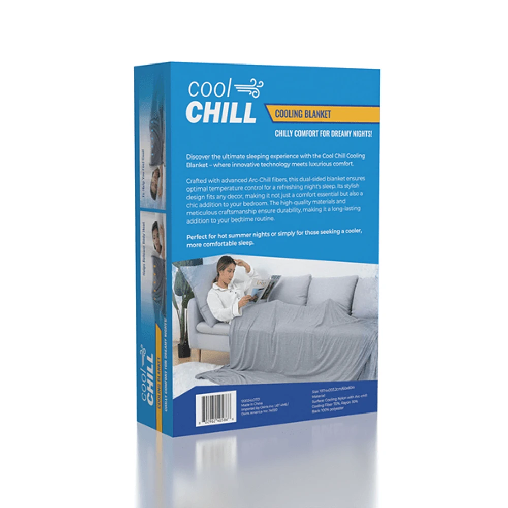 Cool Chill Cooling Lightweight Breathable Blanket Grey - Large