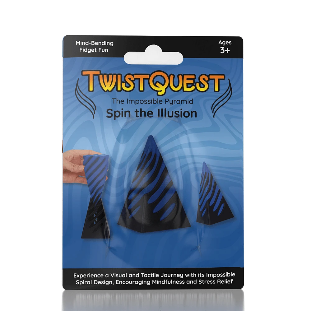 Twist Quest: 3D Printed Fidget Spiral Cone Toy ( & Black