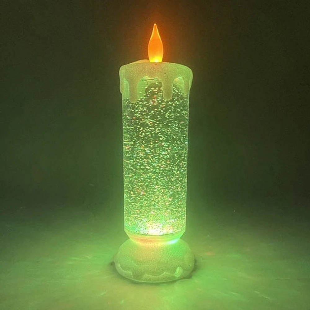 Festive Nights: LED Glitter Candle & Angel