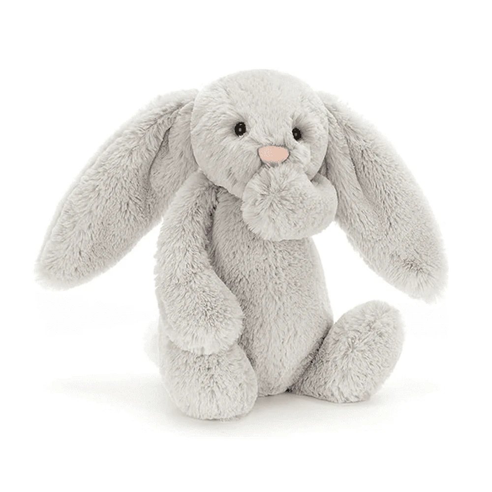 Jellycat: Bashful Silver Bunny Stuffed Animal - Medium