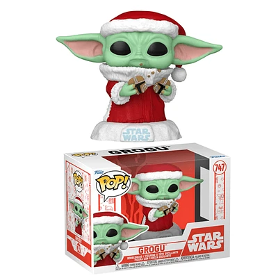 Funko Pop! Star Wars: Mandalorian - Grogu with Christmas Cookie Figure