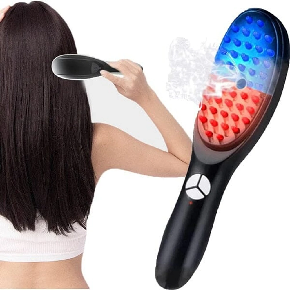 RevivaBrush: Red & Blue 4-in-1 Light Brush for Thicker and Healthier Hair