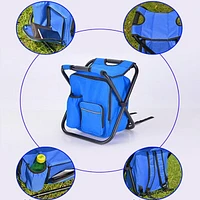 Cooli Tote : 3 In 1 Cooler Backpack & Stool - Blue