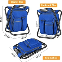 Cooli Tote : 3 In 1 Cooler Backpack & Stool - Blue