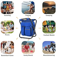 Cooli Tote : 3 In 1 Cooler Backpack & Stool - Blue