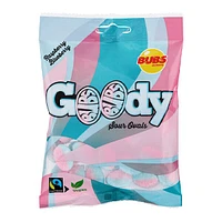 BUBS Godis: Sour Raspberry & Blueberry Goody Ovals (90g)