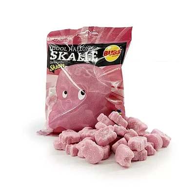 BUBS Godis: Cool Raspberry Foam Skulls (90g)