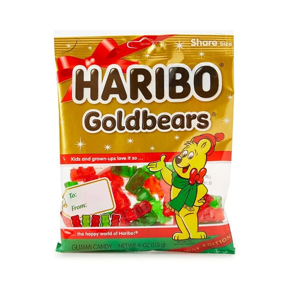 Haribo Gold Bears Holiday Edition Gummy Candy (4oz)