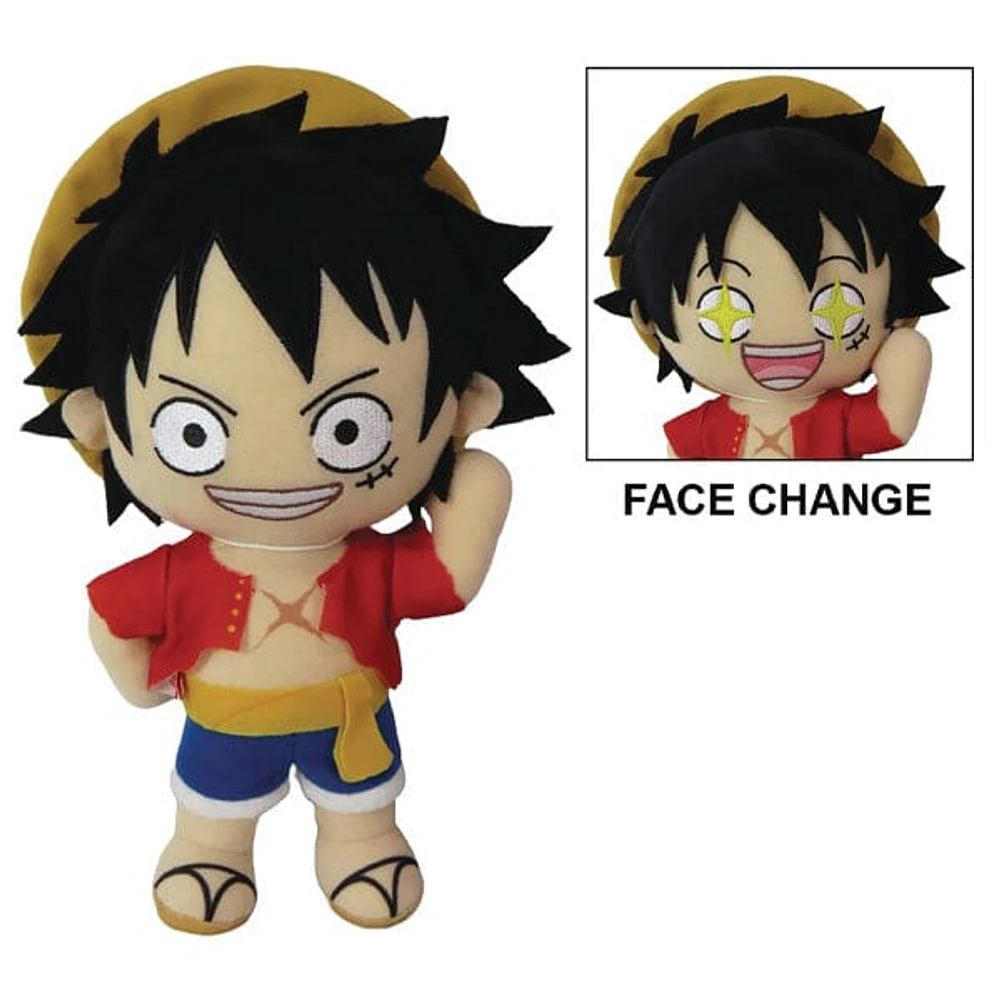 One Piece: Monkey D. Luffy 8" Plush w/ Changing Face