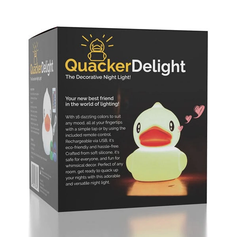 QuackerDelight: Decorative Rubber Ducky Night Light | Color Changing