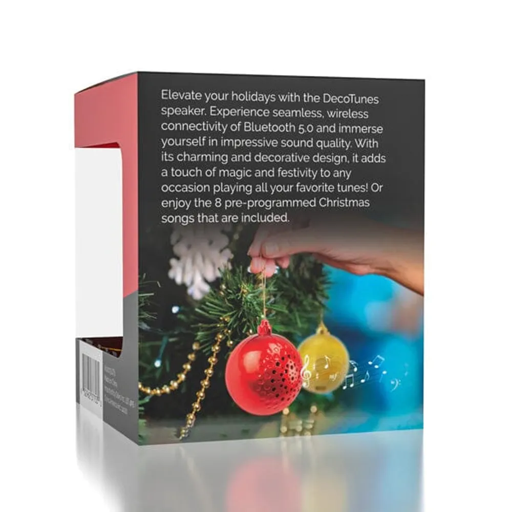 Showcase DecoTunes: 2-in-1 Christmas Ornament & Bluetooth Speaker