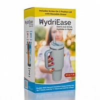 HydriEase 40oz Vacuum Insulated Tumbler Cup With Handle & Straw