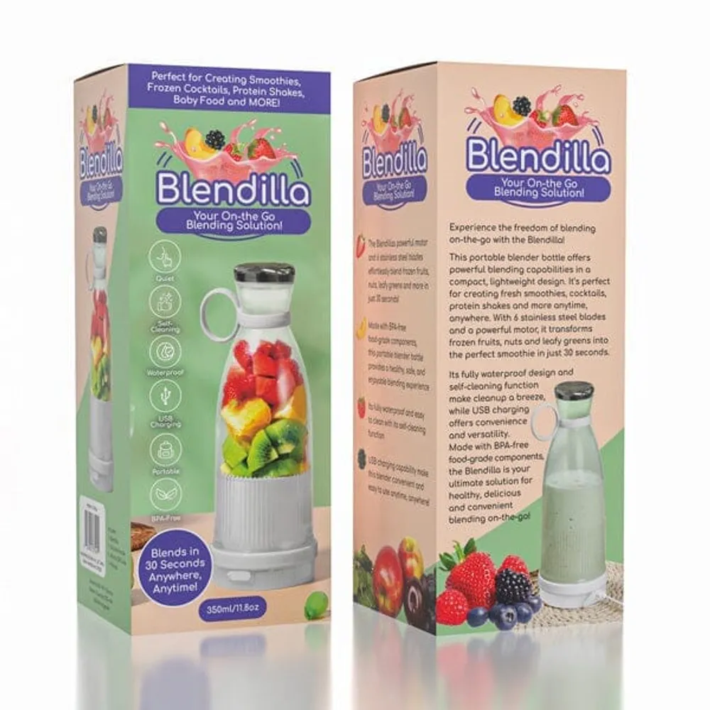 Blendilla Portable Blender Bottle - Health and Wellness Showcase