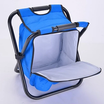 Cooli Tote : 3 In 1 Cooler Backpack & Stool - Blue