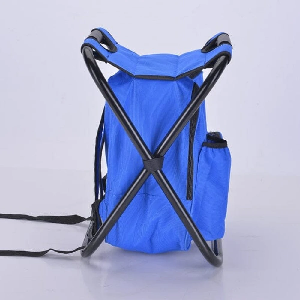 Cooli Tote : 3 In 1 Cooler Backpack & Stool - Blue